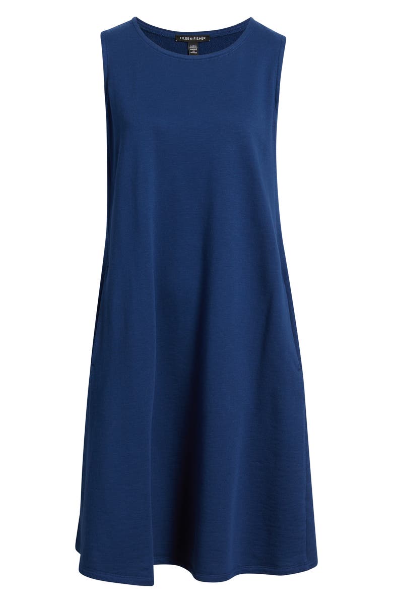 Eileen Fisher Round Neck Sleeveless A-Line Dress, Alternate, color, Deep Dive
