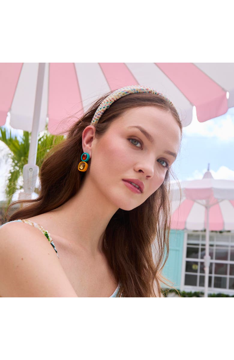 Lele Sadoughi Alice Raffia Medley Headband, Alternate, color, Rainbow