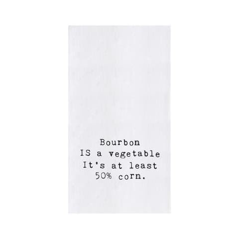 Bourbon Is A Vegetable Printed Towel