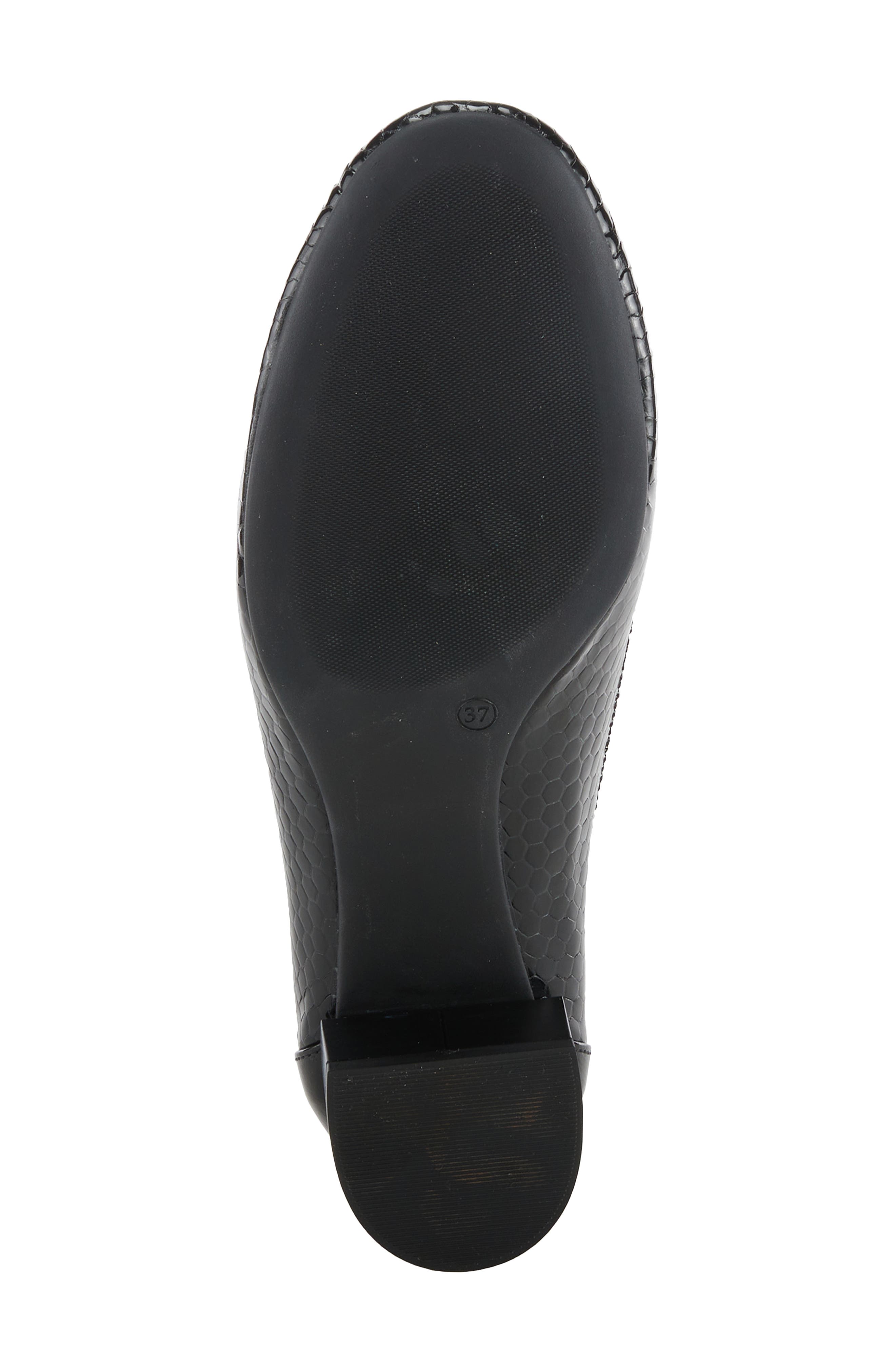 Spring Step Ahmeria Snakeskin Embossed Pump, Alternate, color, Black Patent