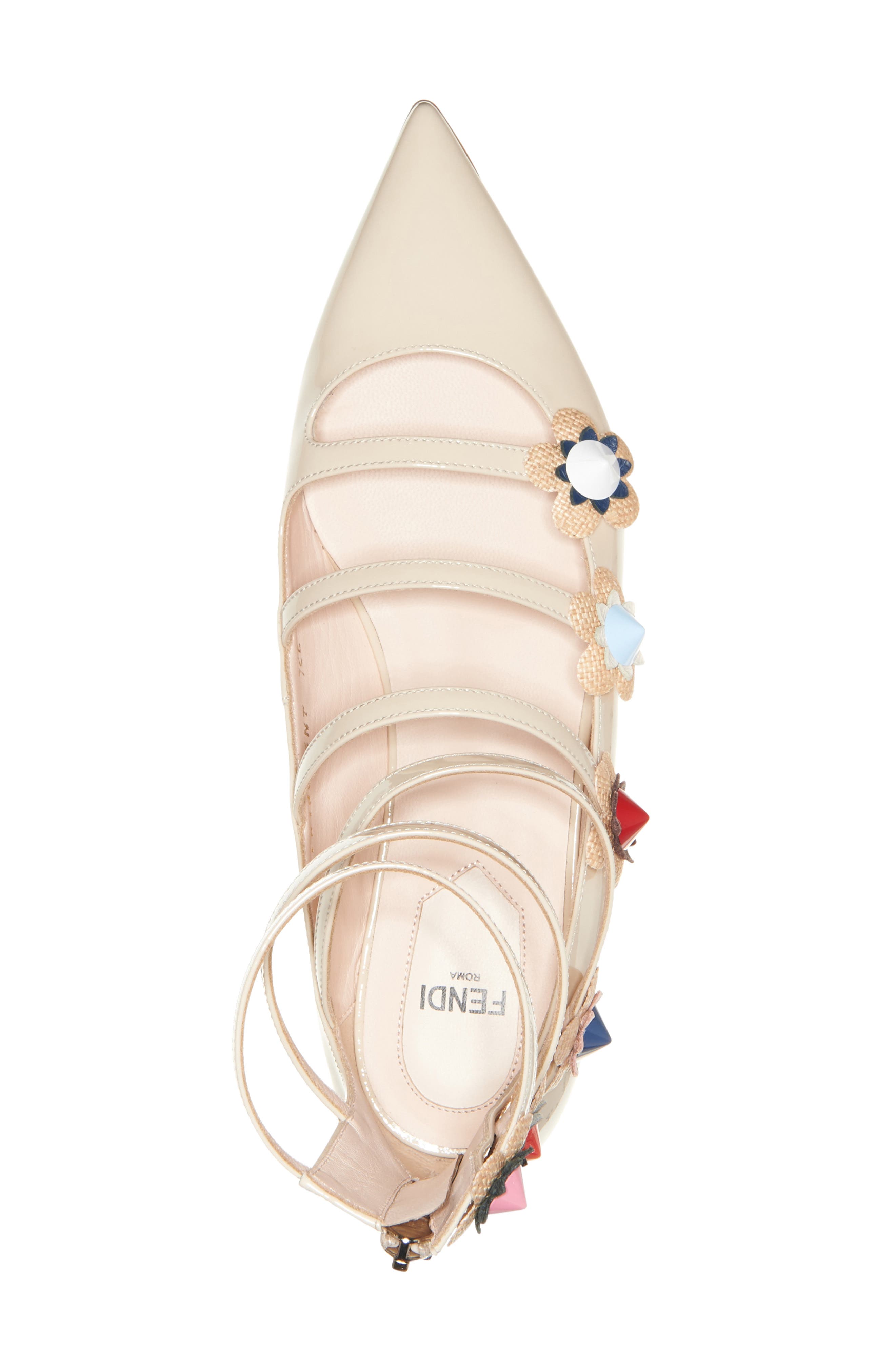 Fendi 'Flowerland' Strappy Flat, Alternate, color, 