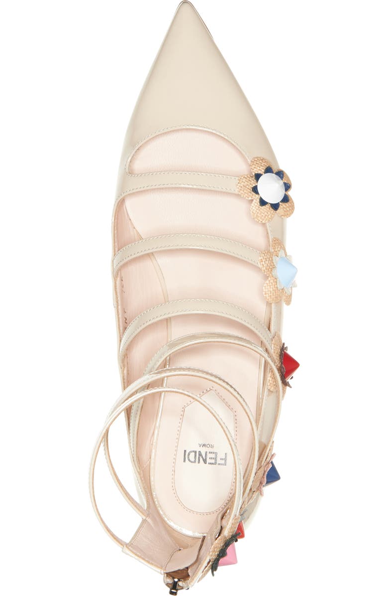 Fendi 'Flowerland' Strappy Flat, Alternate, color,