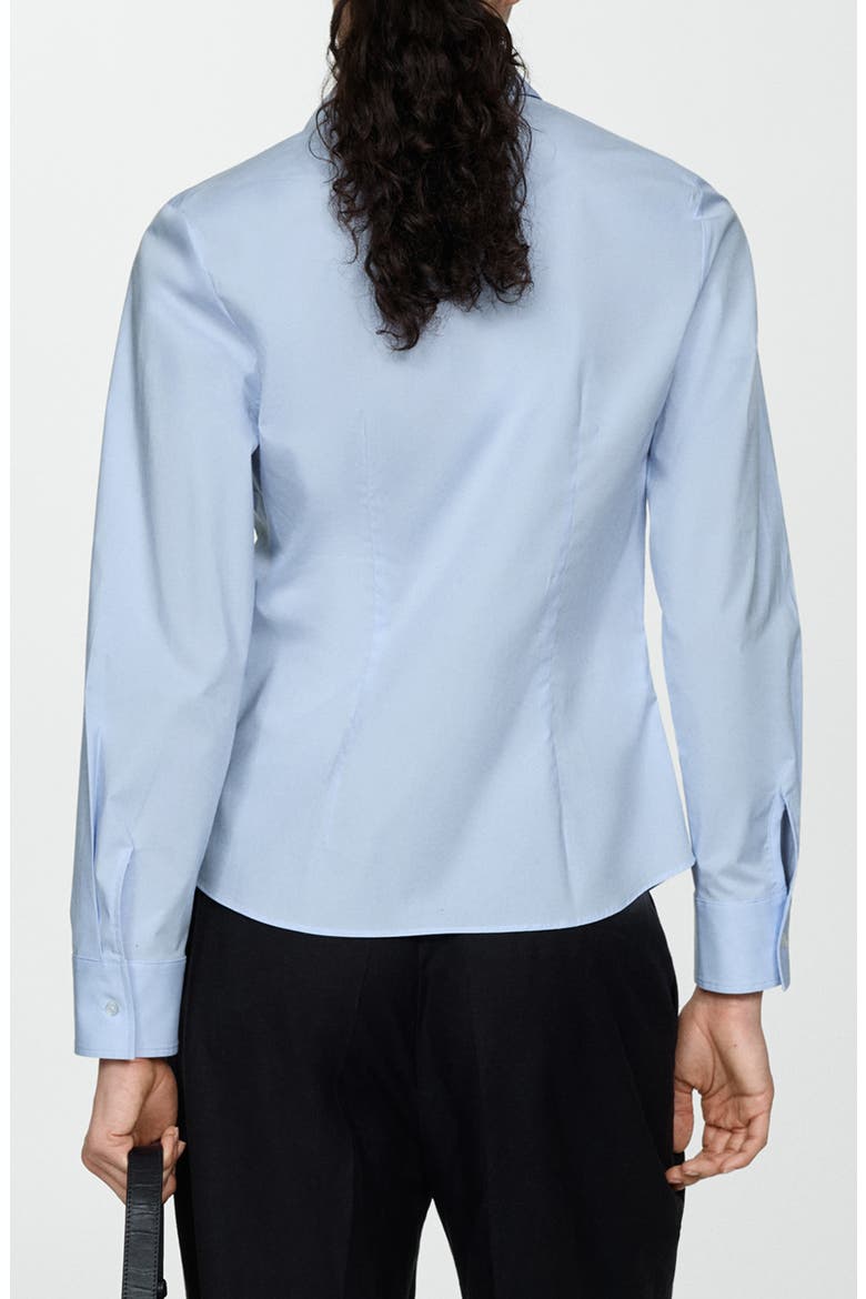 Fitted Button-Up Shirt, Alternate, color, SKY BLUE