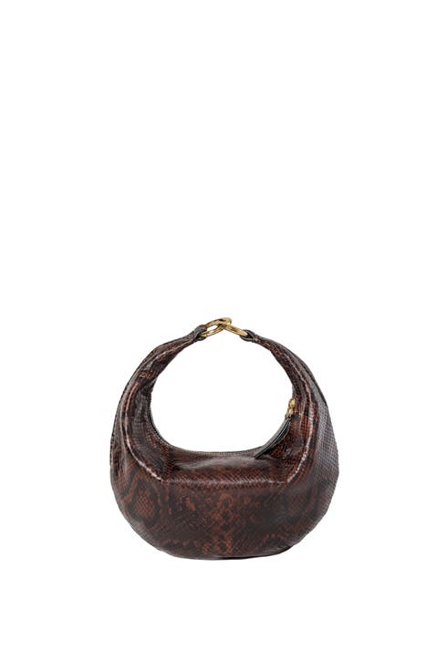 Mini Leather Convertible Hobo Crescent Ring Bag