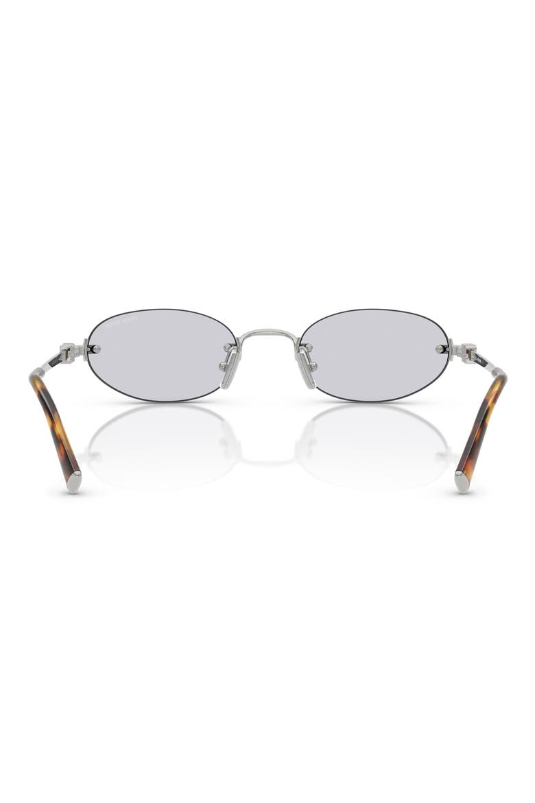 Miu Regarde 51mm Oval Sunglasses, Alternate, color, SILVER / LILLAC