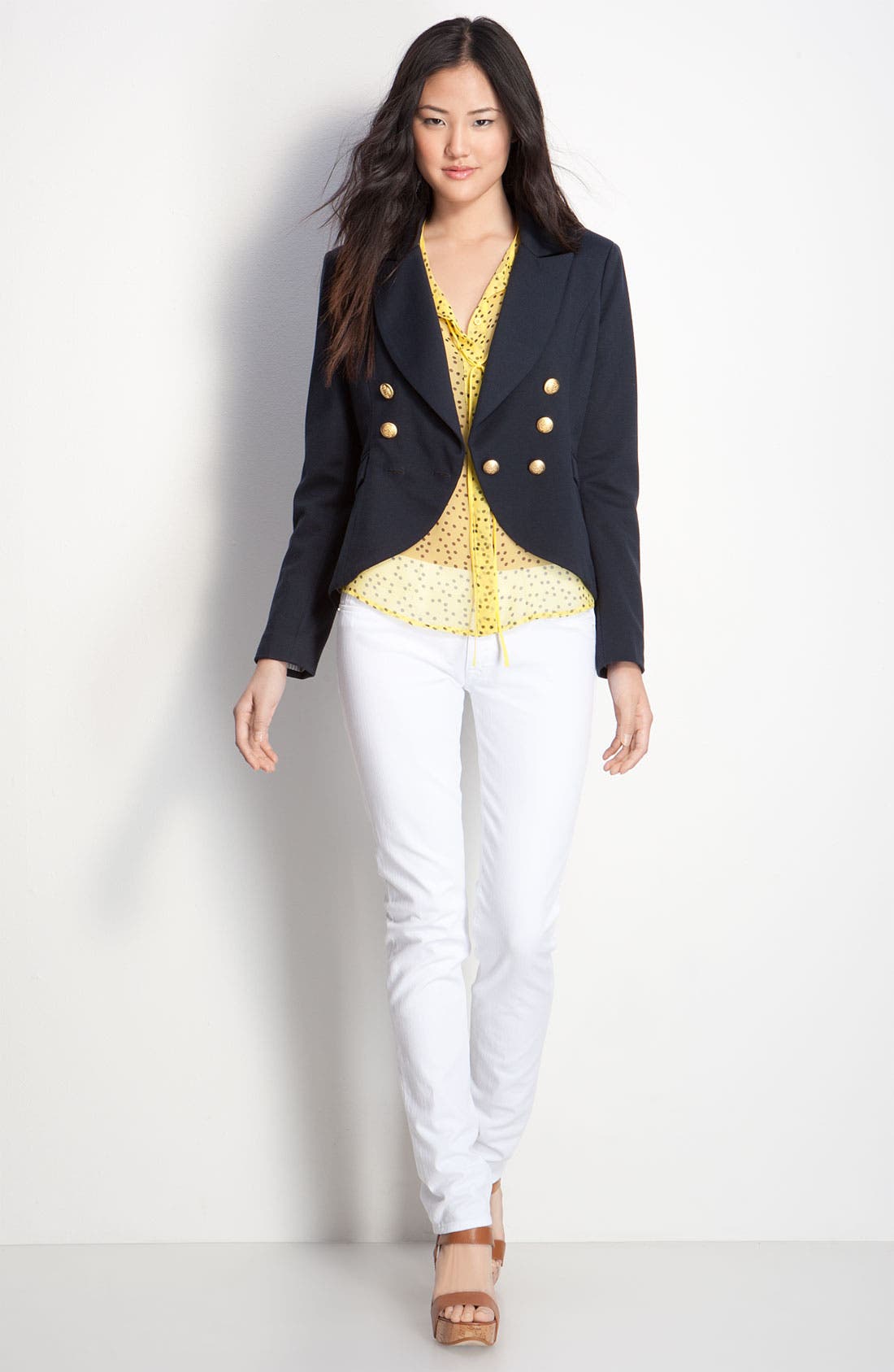 Willow & Clay Double Breasted Fishtail Blazer (Women) | Nordstrom