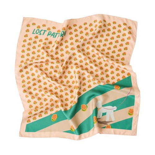 Lost Pattern Nyc "pan Pan" Silk Bandana In Multi