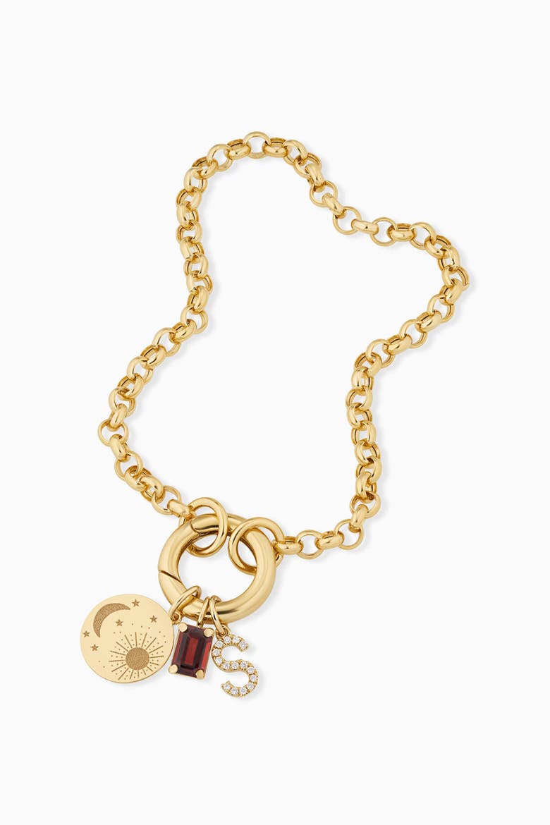 14K Yellow Gold Rimini Rolo Connector Bracelet, Alternate, color, Yellow Gold - Without Clasp