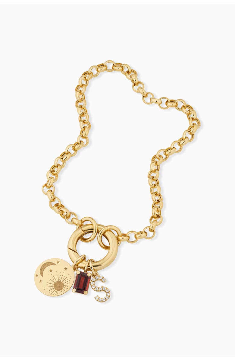 Oradina 14K Yellow Gold Rimini Rolo Connector Bracelet, Alternate, color, Yellow Gold - Without Clasp