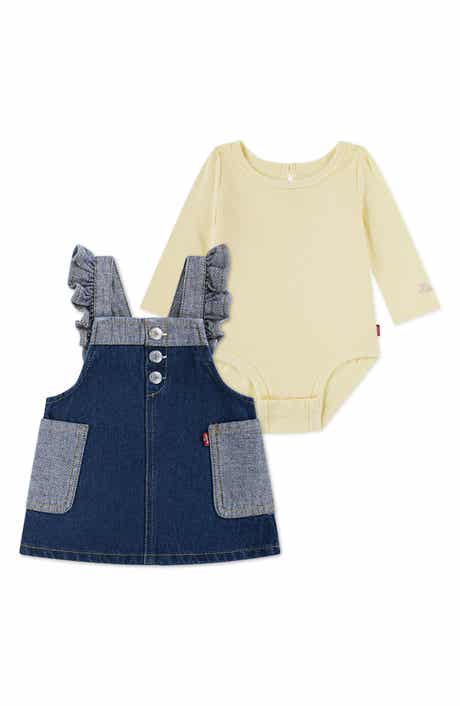 Levi's Bodysuit & Two-Tone Denim Dress Set