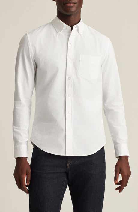 Bonobos Slim Fit Solid White Stretch Cotton Button-Down Oxford Shirt
