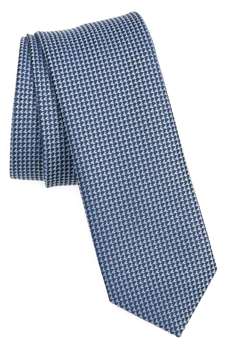 BOSS Neat Skinny Recycled Polyester Tie, Main, color,