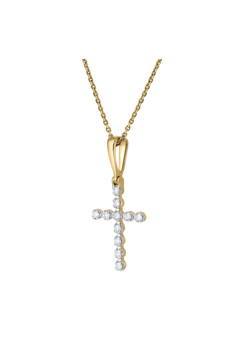 Auralisse Cross 14K Gold Diamond Pendant - 0.3 Ct, Alternate, color, 14K Yellow Gold No Chain