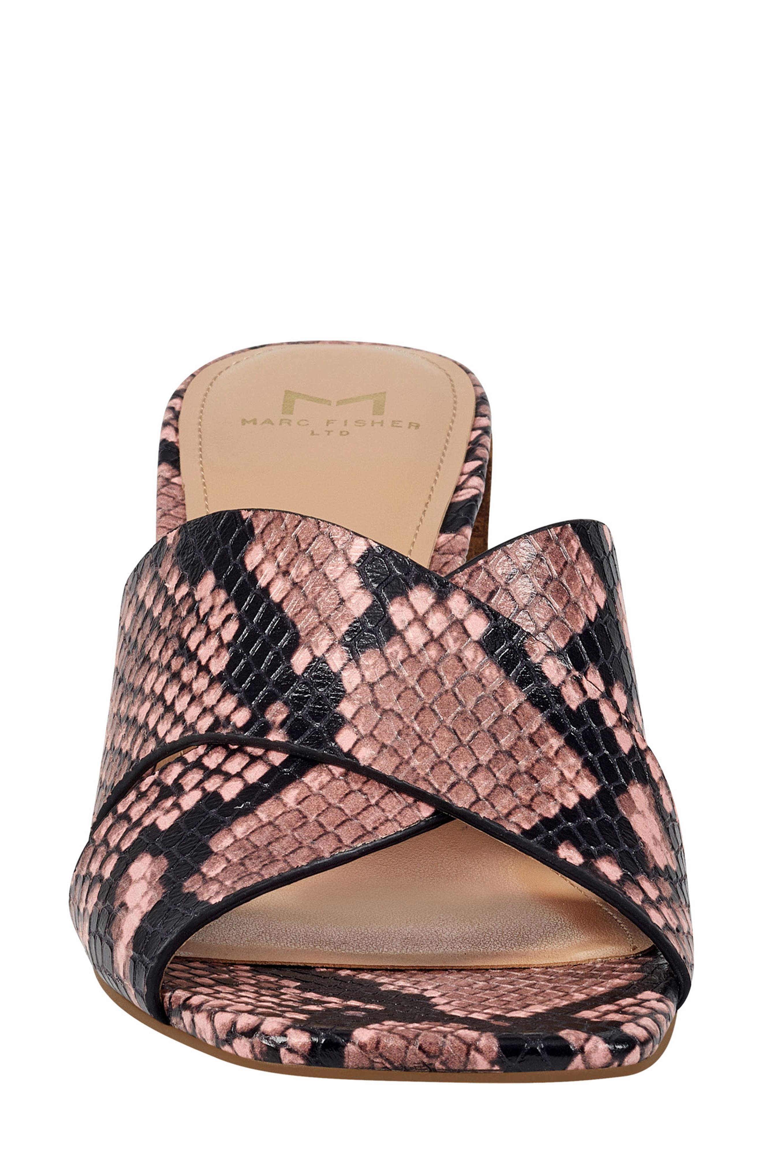 Saydi Slide Sandal, Alternate, color, PINK SNAKE EMBOSSED PRINT