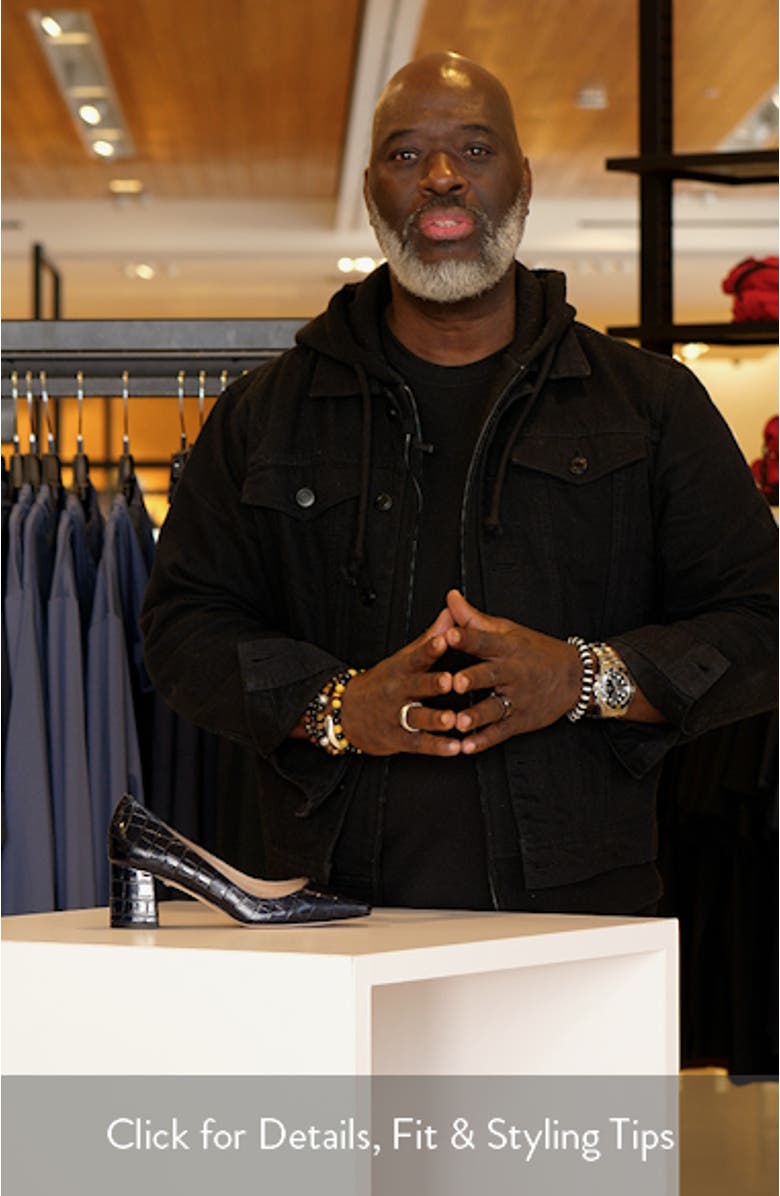 Sally Croc Embossed Pump, sales video thumbnail