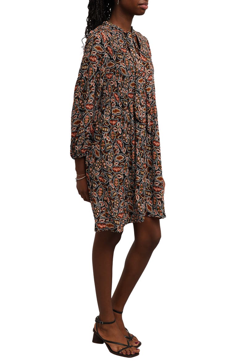 Tie Neck A-Line Dress, Alternate, color, KHLOE