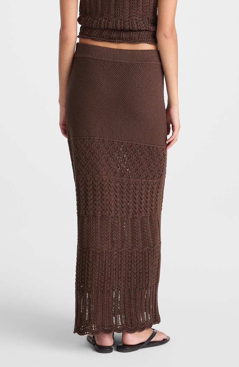 Madewell Pointelle Stitch Maxi Skirt, Alternate, color, Dark Brown