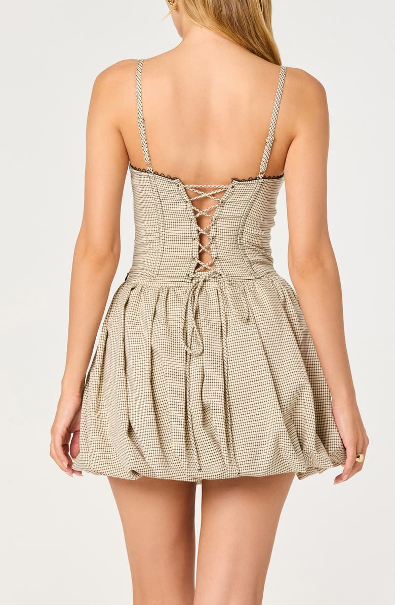 ASTR the Label Chasity Corset Top, Alternate, color, Tan/ Black Plaid