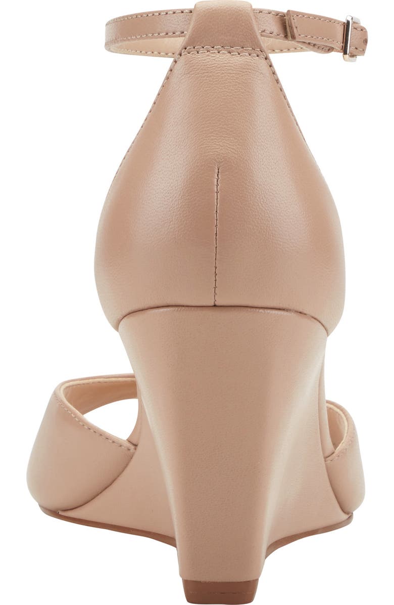 Marc Fisher LTD Felyna Ankle Strap Wedge Sandal, Alternate, color, Beige