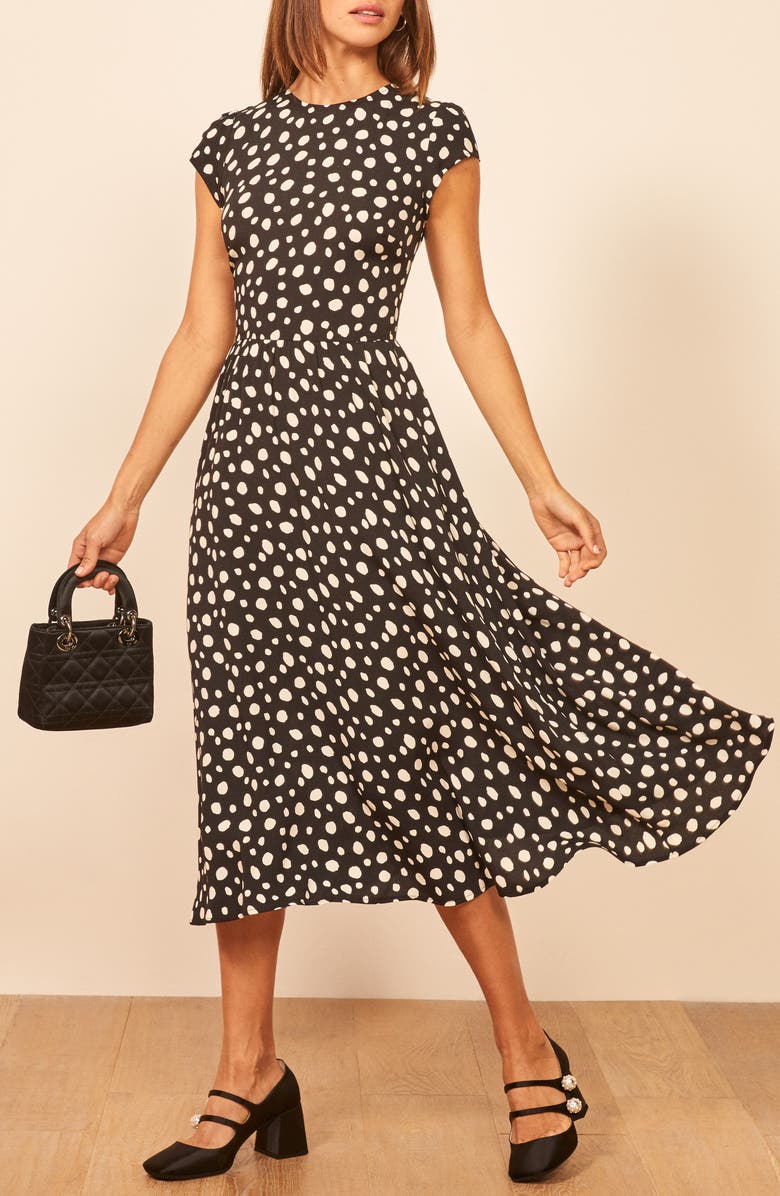 Reformation Rylie Midi Dress, Alternate, color, 