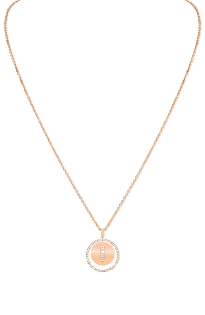 Messika Lucky Move Pavé Diamond Pendant Necklace, Main, color,