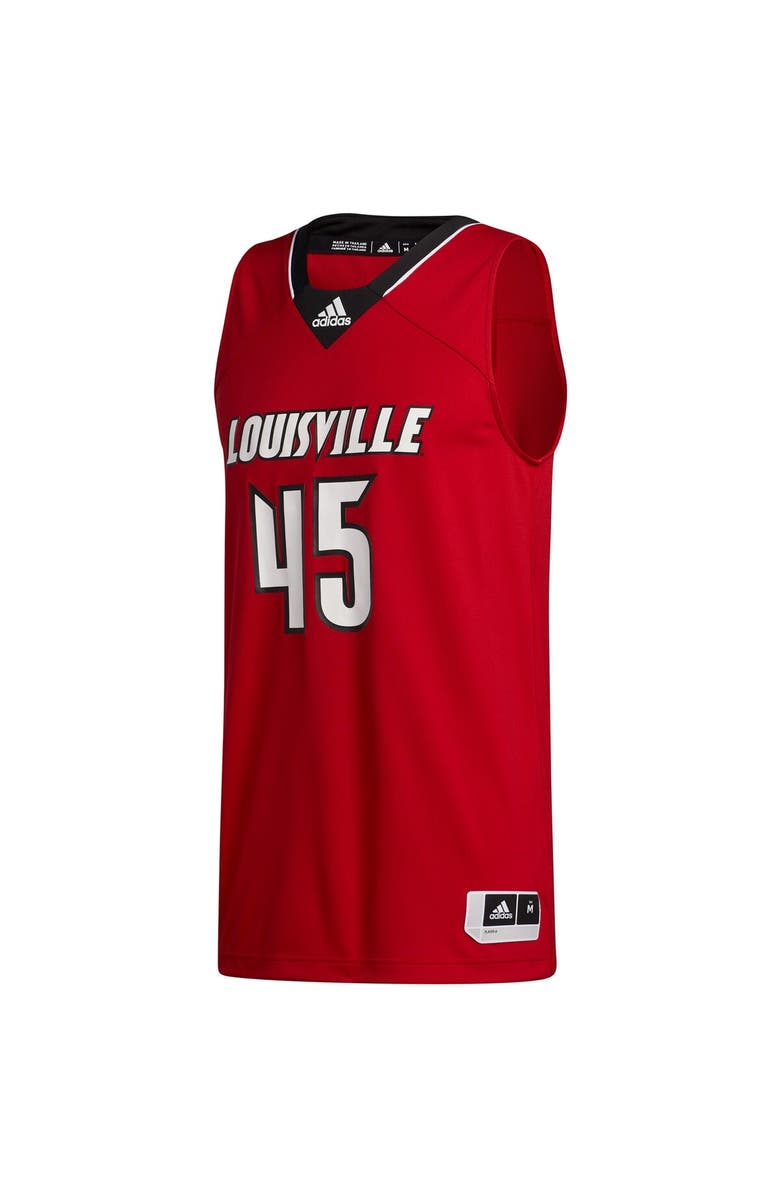 adidas Men's adidas #45 Red Louisville Cardinals Swingman Jersey, Alternate, color, Red