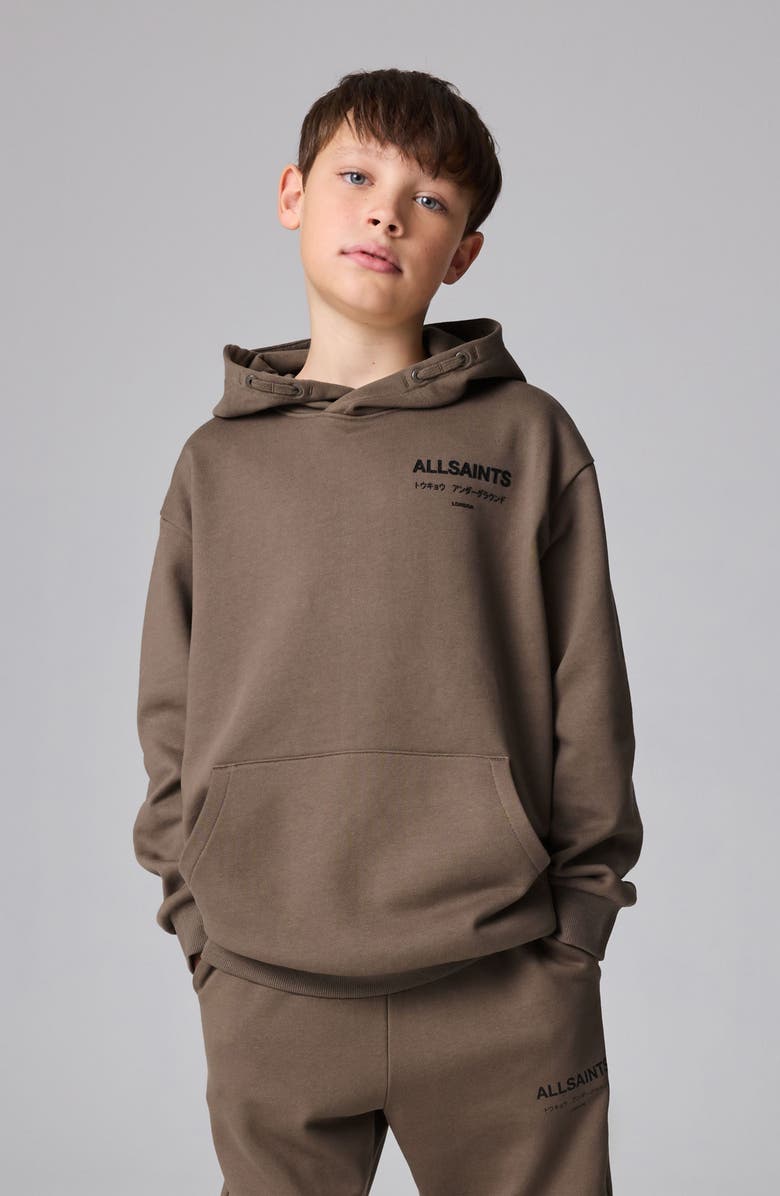 smALLSAINTS by ALLSAINTS Kids
 Underground Oversize Logo Hoodie, Alternate, color, 