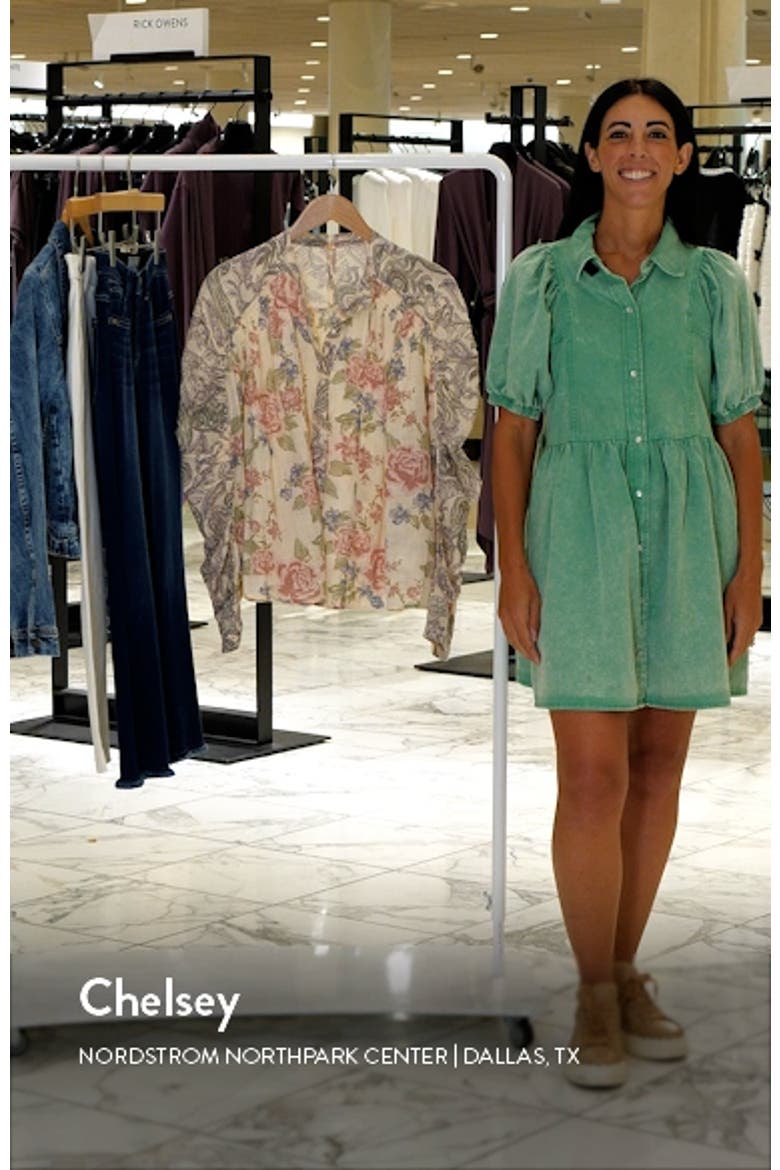 Maraya Floral Print Cotton Button-Up Blouse video