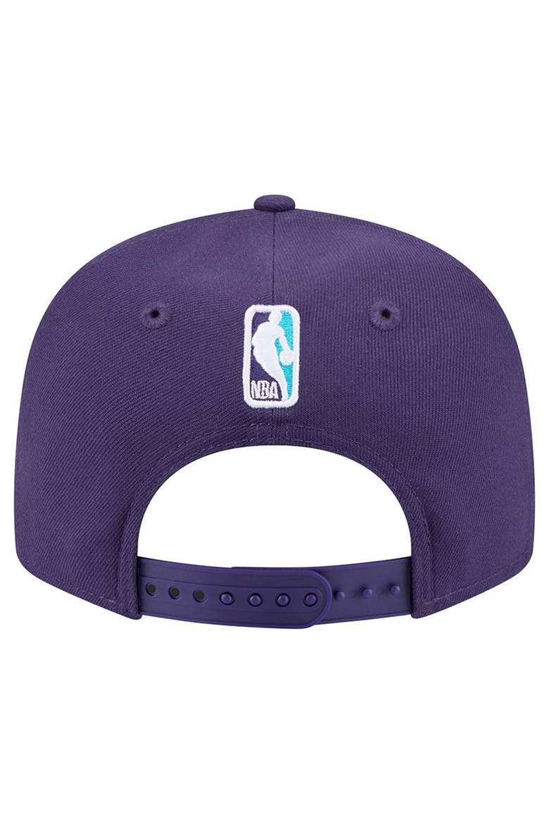 Men's New Era  Purple Charlotte Hornets Two-Tone 9FIFTY Snapback Hat, Alternate, color, Purple