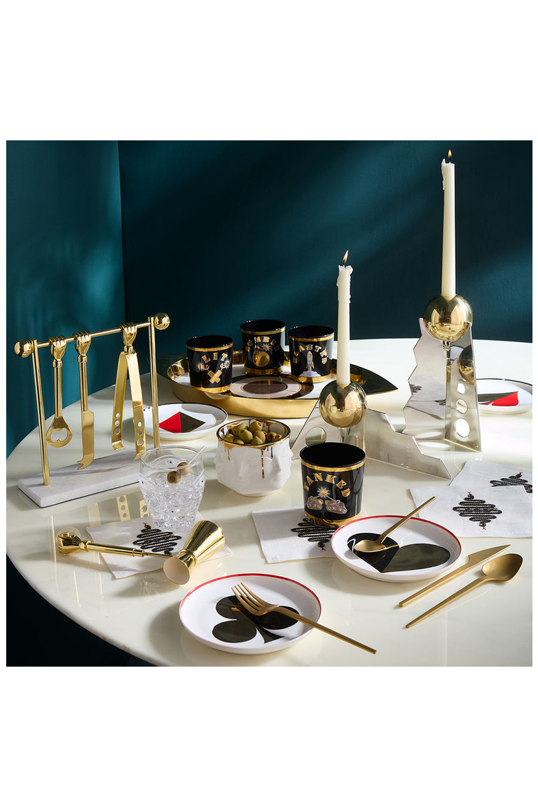 Barbell Barware Set, Alternate, color, Gold