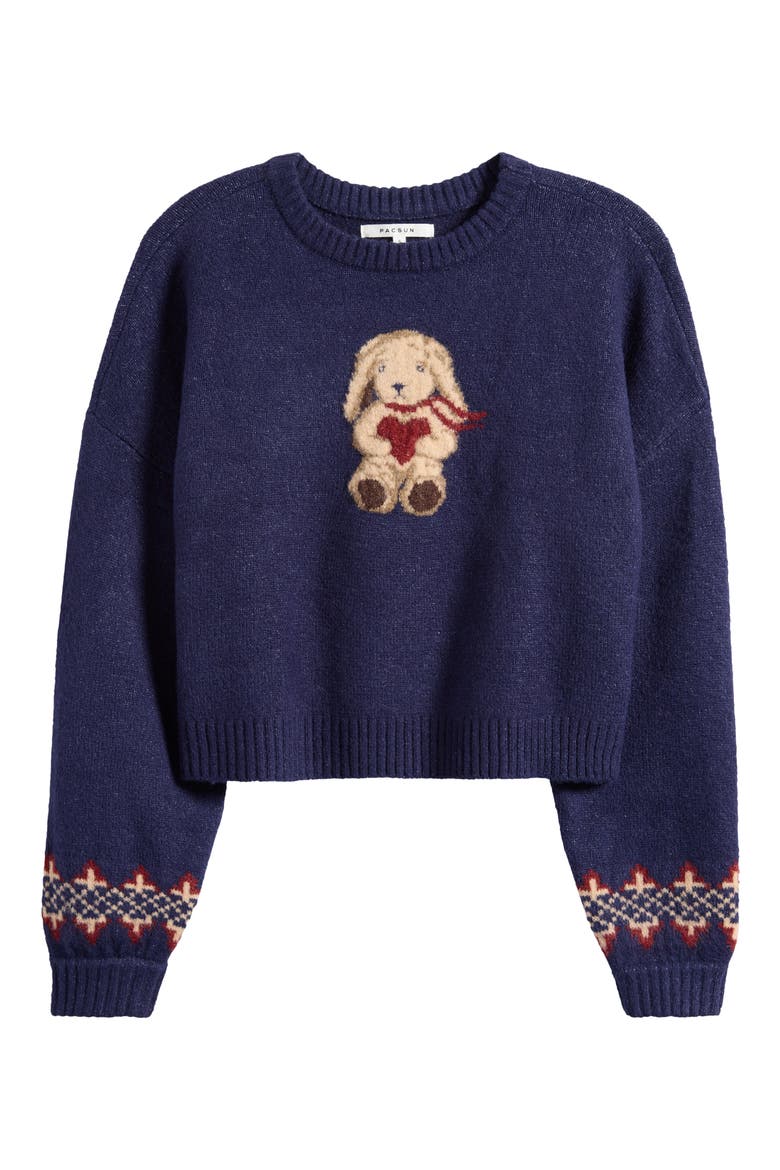 Ski Bunny Sweater, Alternate, color, PEACOAT