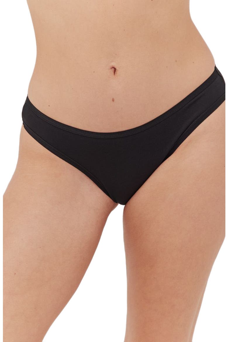 Organic Cotton Everyday Classic Fit Bikini 6-Pack, Main, color, Black
