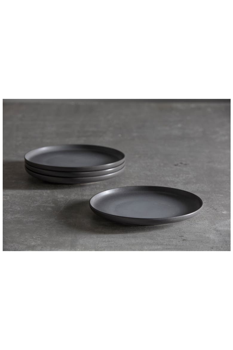 Cloud Terre Set of 4 Hugo Plates, Alternate, color, CHARCOAL