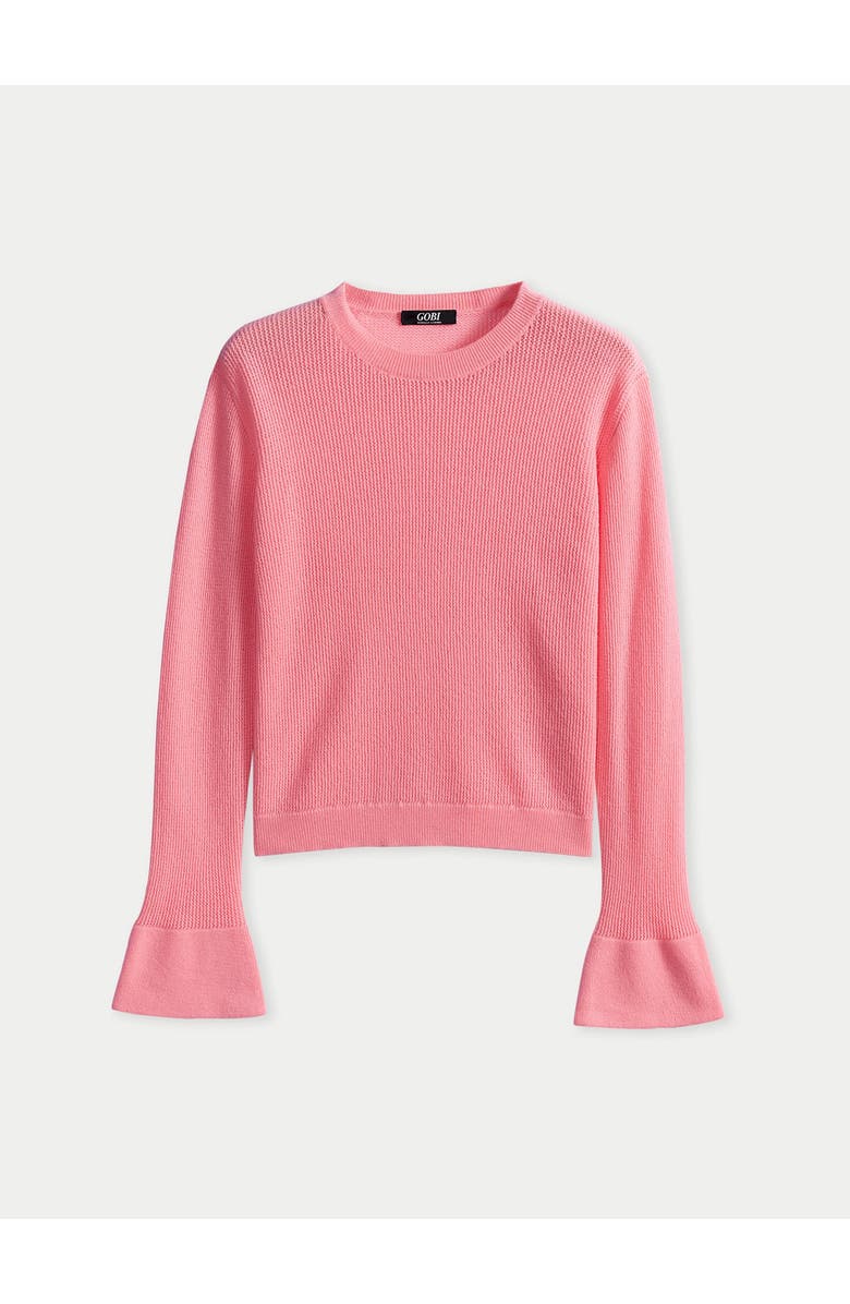 Gobi Cashmere Cashmere Bell-Sleeve Sweater, Main, color, Shell Pink
