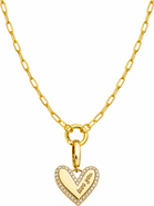 DLORIA Elena "Love You" Pavé Heart Necklace