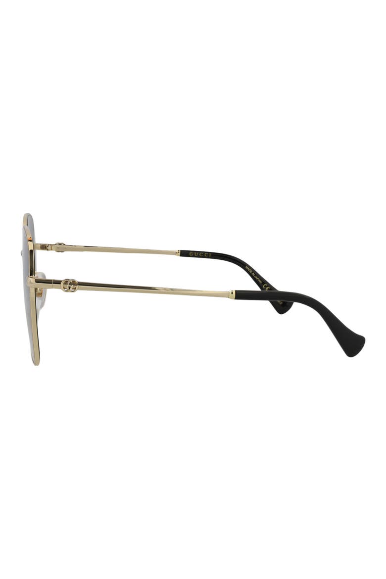 59mm Square Sunglasses, Alternate, color, GOLD GOLD GREY