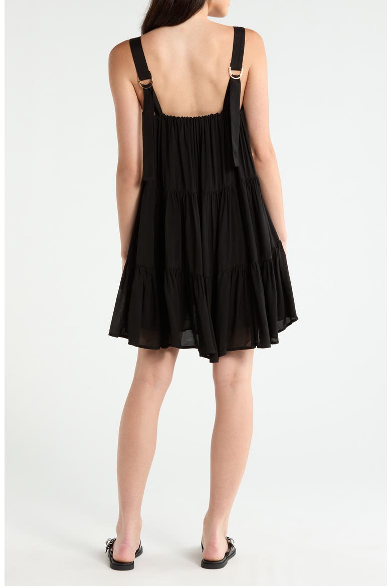Tiered Cover-Up Dress, Alternate, color, BLACK
