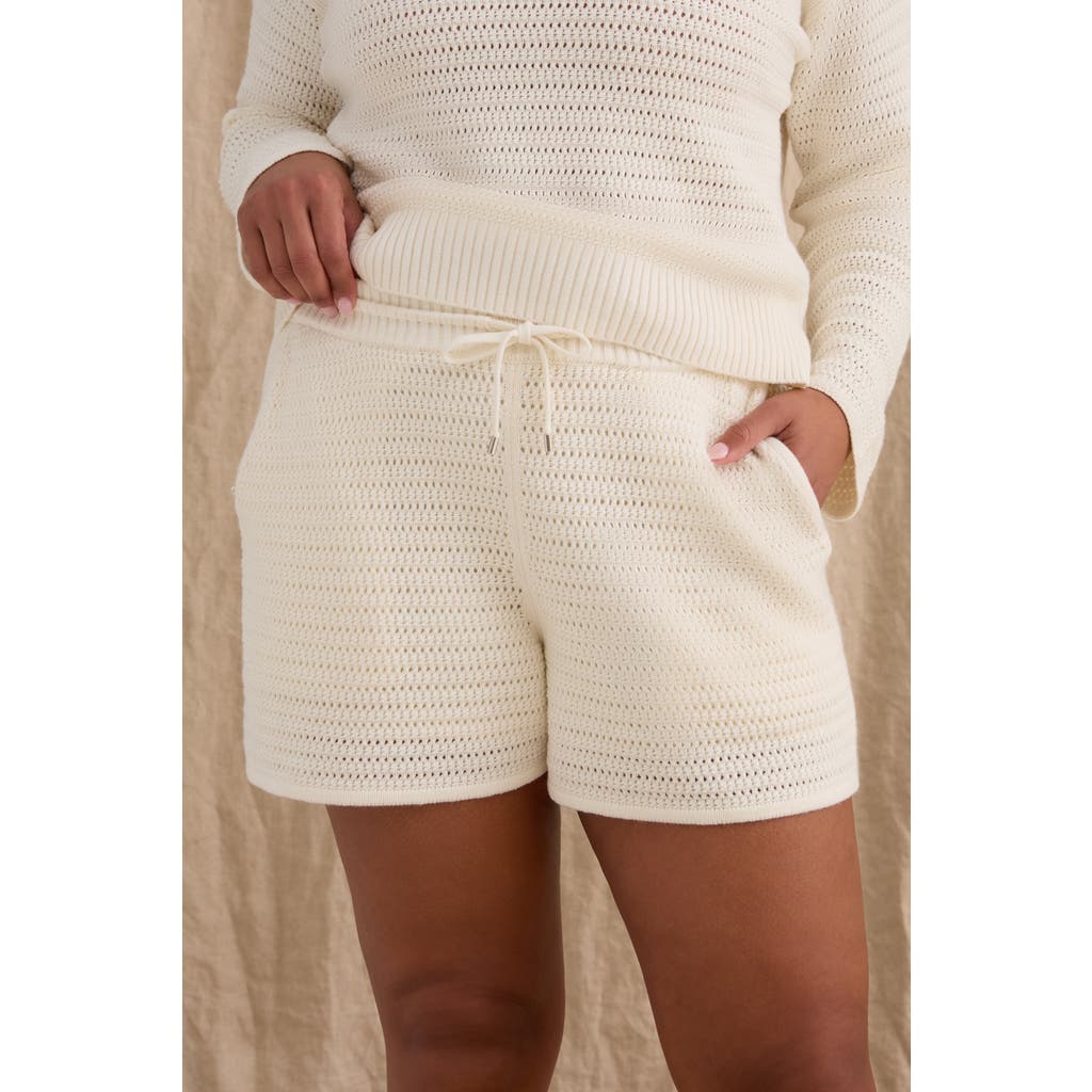 Kada The Open Knit Short In White