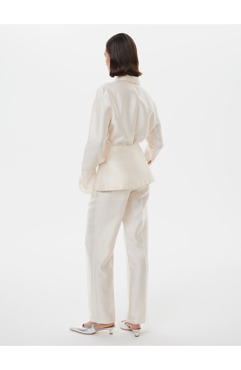 Alas Bridal Silk-wool Embroided Skirt, Alternate, color, Starlight White