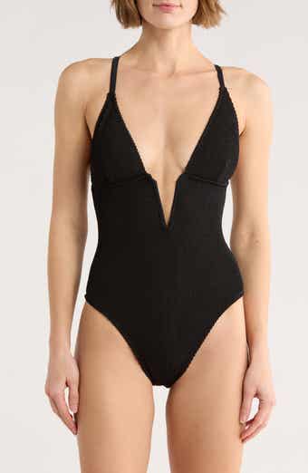 Good American Always Fits Plunge One-Piece Swimsuit