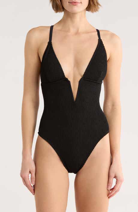 Good American Always Fits Plunge One-Piece Swimsuit