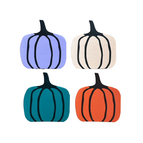 Hocus Pocus Halloween Colorful Pumpkin Large Napkins