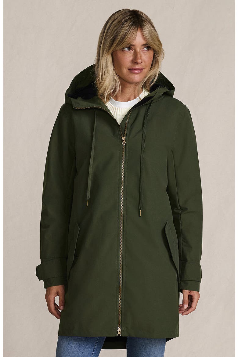 Squall A-Line Rain Jacket, Main, color, Darkest Olive