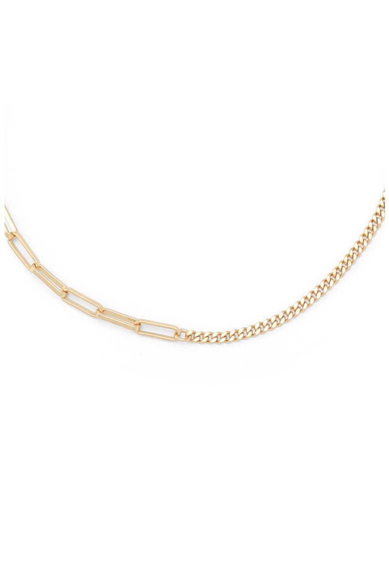 Mix Chain Necklace, Alternate, color, SHINY GOLD