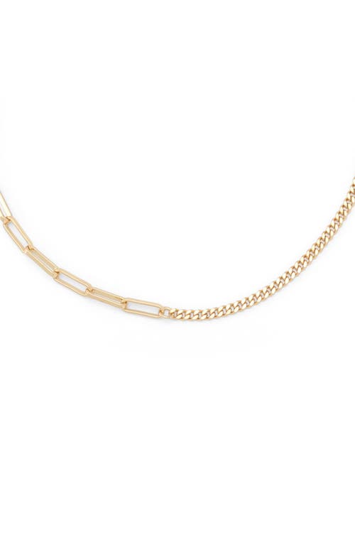 Allsaints Mix Chain Necklace In Gold