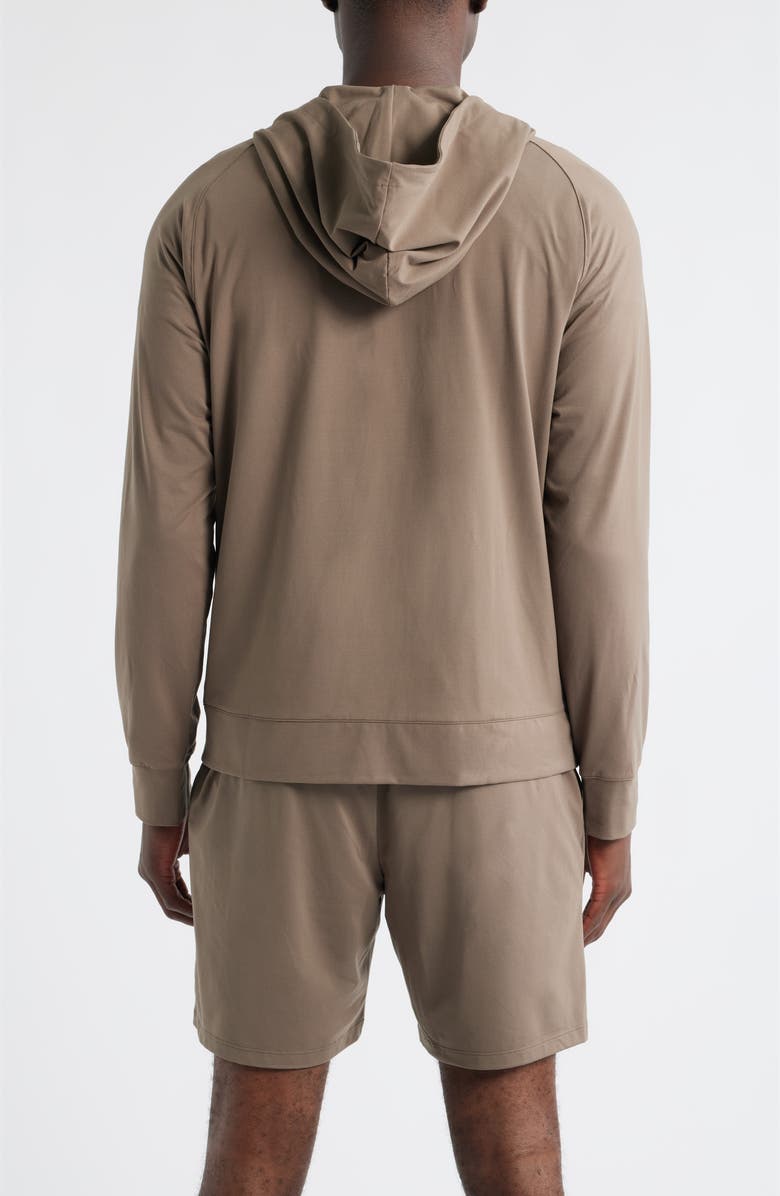 Zella Live In Performance Zip Hoodie, Alternate, color, Brown Morel