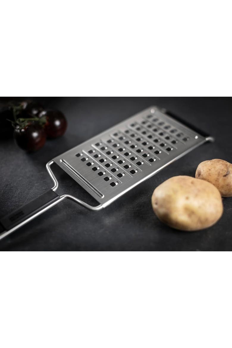 Essential Coarse Grater with Ultra-Sharp Stainless Steel Blade for Vegetables, Cheese & Potatoes, Alternate, color, Silver