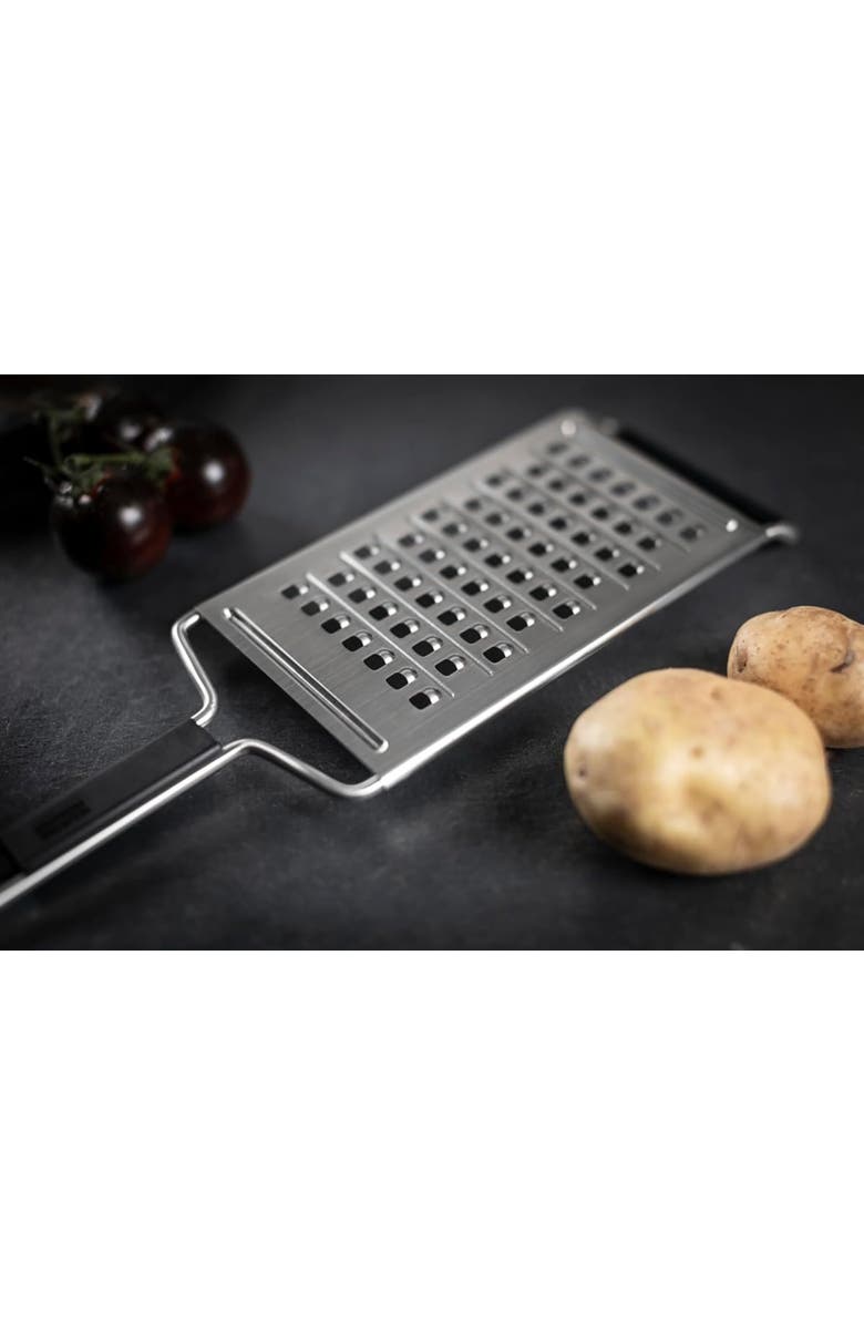 Kuhn Rikon Essential Coarse Grater with Ultra-Sharp Stainless Steel Blade for Vegetables, Cheese & Potatoes, Alternate, color, Silver