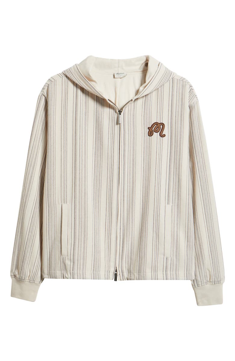 MALBON Arena Hooded Jacket, Alternate, color, Cream Stripe