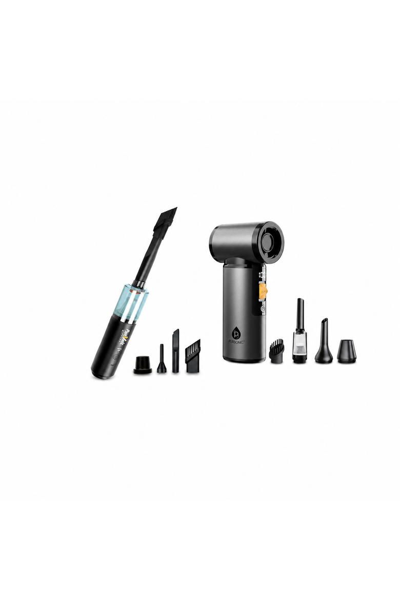 Turbo Air Blower & Vacuum + 2-in-1 Mini Wireless Vacuum Cleaner & Air Duster, Main, color, Black